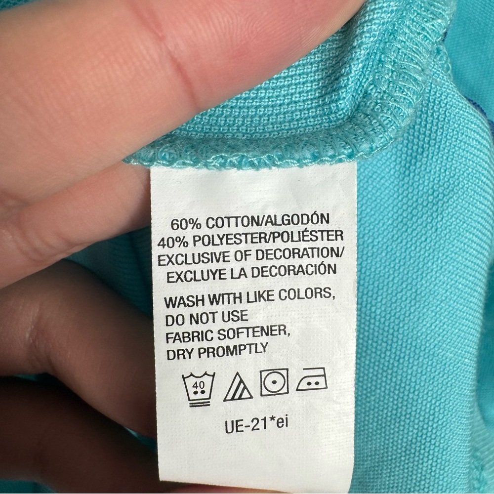 IZOD Teal Polo Shirt Size XXL - Picture 4 of 6